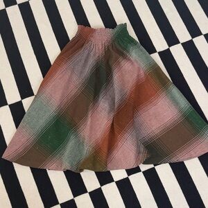 Vintage Plaid Multicolor Women's Skirt